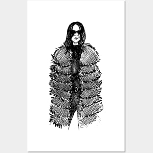 Fashion artwork black graphic Posters and Art